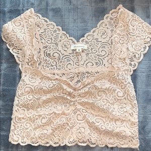 flora crop top shirt